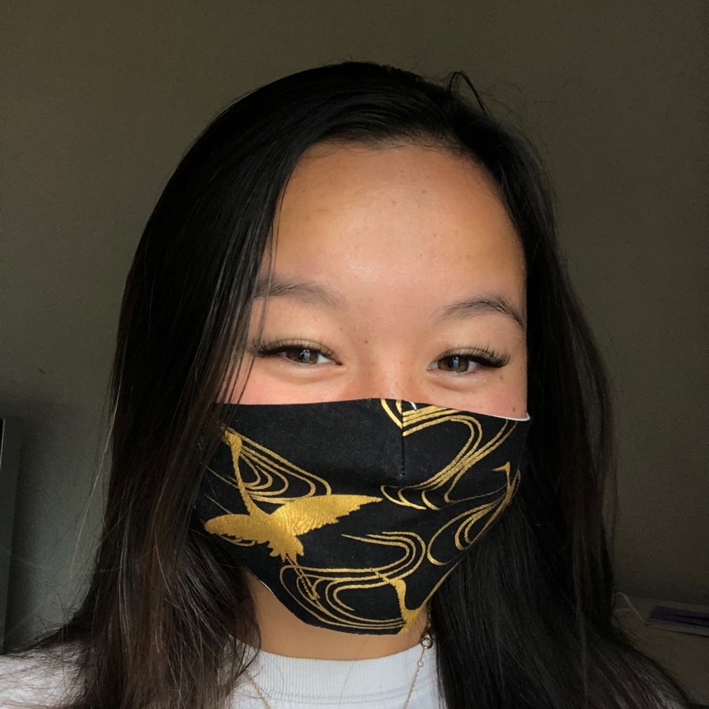 Japanese crane face mask